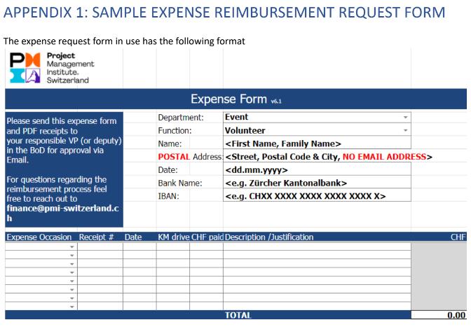 sample expense sheet