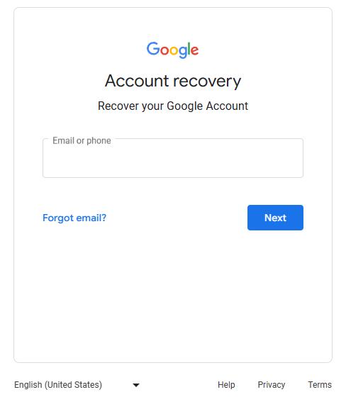 account recovery